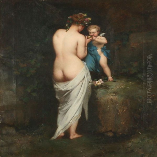 A Nymph And Amor - view 1