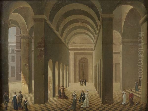 Elegantes Et Elegants Sous Des Arcades - view 1