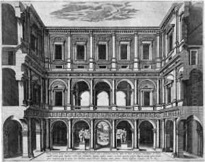 Innenansicht Des Palazzo Farnese by Antonio Lafreri