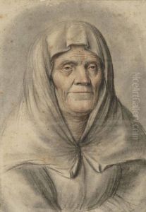Portrait D'une Vieille Femme Au Foulard