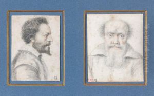 Deux Portraits D'hommes Barbus Sur Lememe Montage