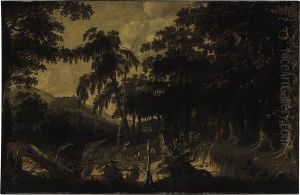 Travellers Resting On A Sandy Parth
