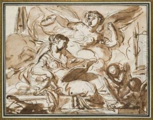 La Renommee Couronnant L'histoire by Jean Jacques II Lagrenee