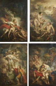 Sylvie Et Aminte by Jean Jacques II Lagrenee
