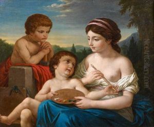 Allegorie De La Peinture Et De La Sculpture by Louis Lagrenee
