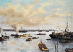 Weiter Blick Uber Einen Grossennordseehafen