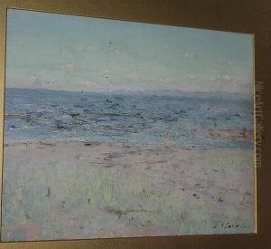 Boat At Sea "painted At Ballantine With The Argyllshire Hills In The Distance", Signed, Dated 1907 Verso, Oil On Board by William James Laidlay