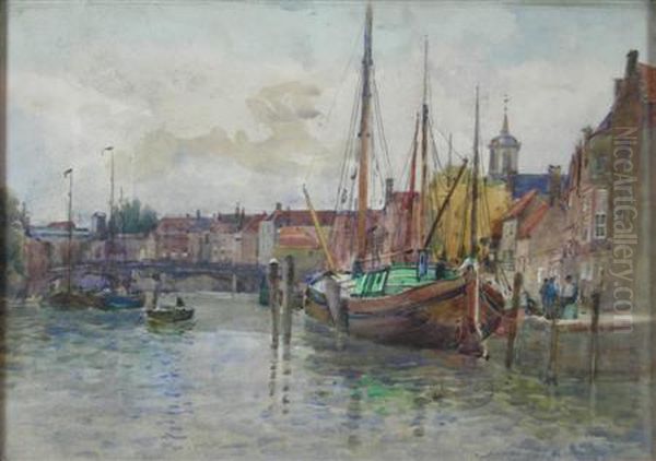 Dutch Canal Scene - view 1