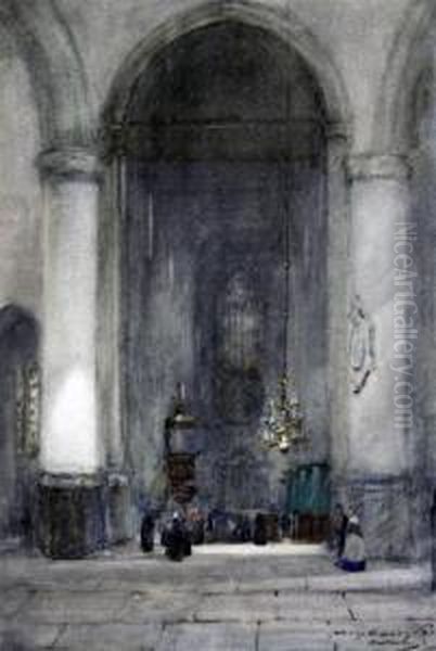 Interior Of The Cathedral At Haarlem - view 1