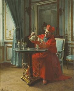 A Divine Cup Of Tea by Henri Adolphe Laissement