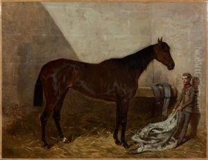 Cheval A L'ecurie by Francois-Hippolyte Lalaisse