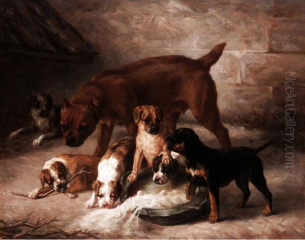 Feeding Time For The Puppies - view 1