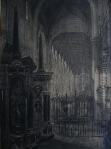 Interieur D'eglise by Maxime Lalanne