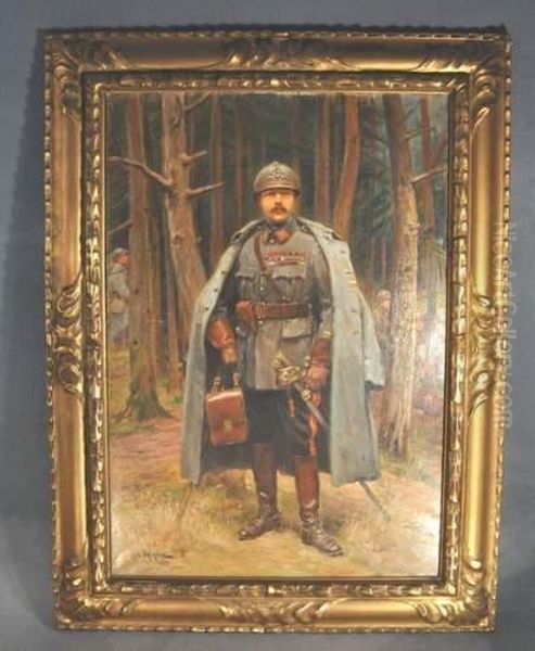 Portrait En Pied De Mr Le Conseiller Albanel En Tenue Militaire - view 1