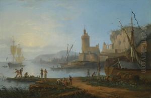 A Mediterranean Sea Port by Jean-Baptiste Lallemand