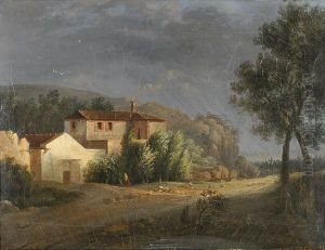 Paysage Sous L'orage by Jean-Baptiste Lallemand