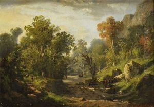 Repos Du Voyageur Dans Un Paysage Du Jura by Auguste Laloue