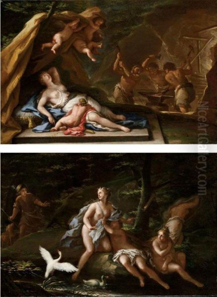 Venere Nella Fucina Di Vulcano; Diana E Atteone - view 1