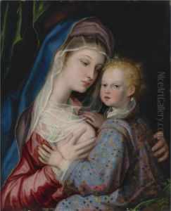 Madonna And Child by Giovanni Bernardo Lama
