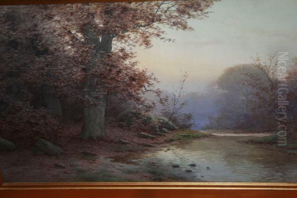 Stream Flowing Through A Wooden Landscape - view 1