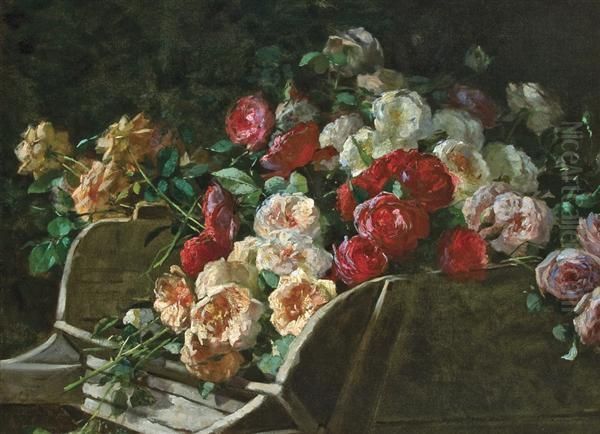 Roses In A Wheelbarrow - view 1