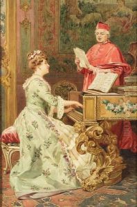 Her Music Lesson by L. Lambersi