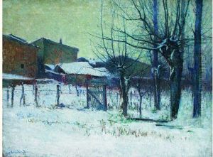  Village Sous La Neige, Circa 1920 