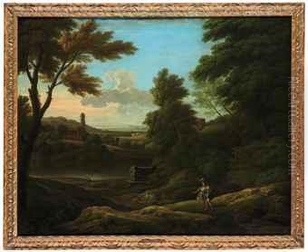 Classical Landscape With A Tomb And Figures By A Lake - view 1