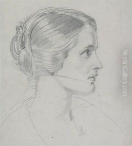 Study Of A Woman In Profile by George Lambert