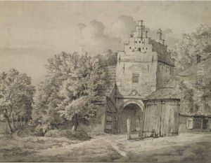 A View Of A Ridderhofstad by Gerrit Lamberts