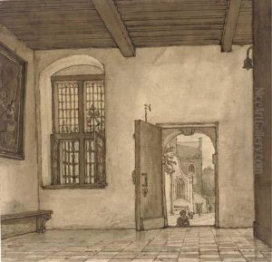 The Interior Of A House by Gerrit Lamberts