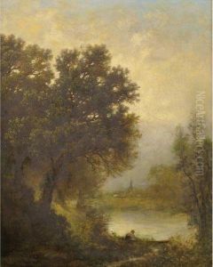 Securing The Boat by Emile Charles Lambinet
