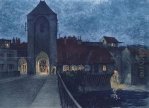 Moret Sur Loing by William Adolphe Lambrecht