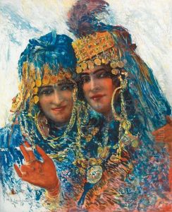 Deux Jeunes Ouled-nail by William Adolphe Lambrecht