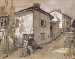 Rue En Provence by William Adolphe Lambrecht