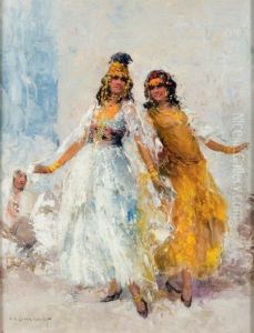 Danseuses Orientales Aux Bijoux by William Adolphe Lambrecht