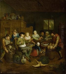 Kuchenszene Mit Figuren