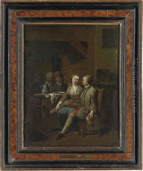 A Couple Eating And Drinking In An Interior - view 1