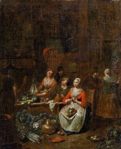 Wirtshausszene by Jan Baptist Lambrechts