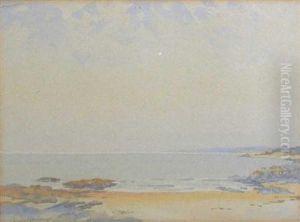 Peaceful Beach Scene by Charles-Joseph Lameire