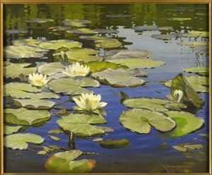 Lily Pond by Charles-Joseph Lameire
