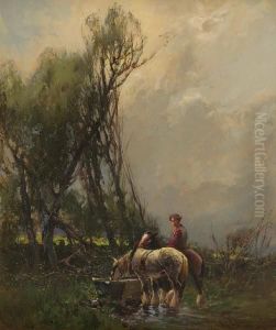 Watering The Horses by William Bradley Lamond