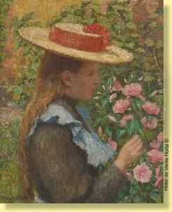 Jeunefille Au Jardin by Alidor Lamote