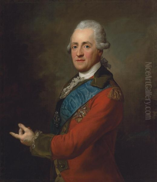Portrait Of Prince Stanislaw Poniatowski (1754-1833), Half-length, Wearing The Cross Of The Order Of Saint Andrew The First-called, The Sash And Star Of The Order Of The White Eagle, And The Coat Of The Order Of Malta - view 1