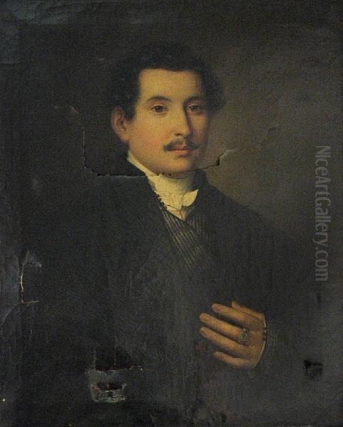 A Portrait Of A Gentleman, Half-length - view 1