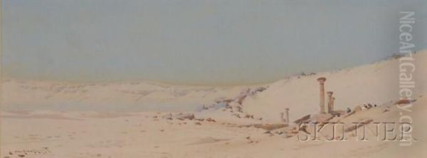 Desert Landscape With Ruins And Figures - view 1