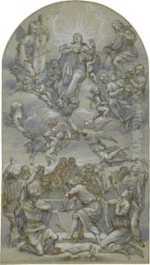 The Assumption Of The Virgin by Giovanni Battista Lampugnani