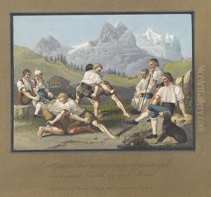 "lutteurs, En Amusement Pastoral Sur Le Grandscheideck..."