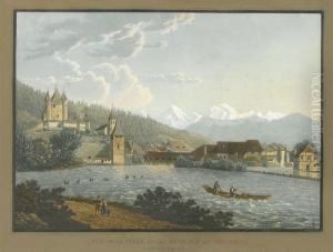 "vue De La Ville Et Des Environs De Thoune Canton Berne"