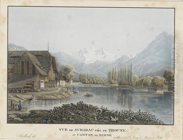 "vue De Schadau Pres De Thoune Au Canton De Berne" - view 1